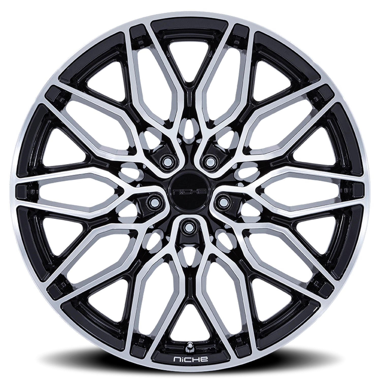 Niche Calabria 5 22x9" 5x112mm 66.56mm CB +20mm Gloss Black Machined