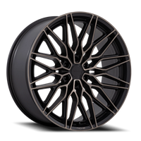Niche Calabria 6 20x9.5" 6x139.7mm 106.1mm CB +30mm Matte Black Machined Dark Tint
