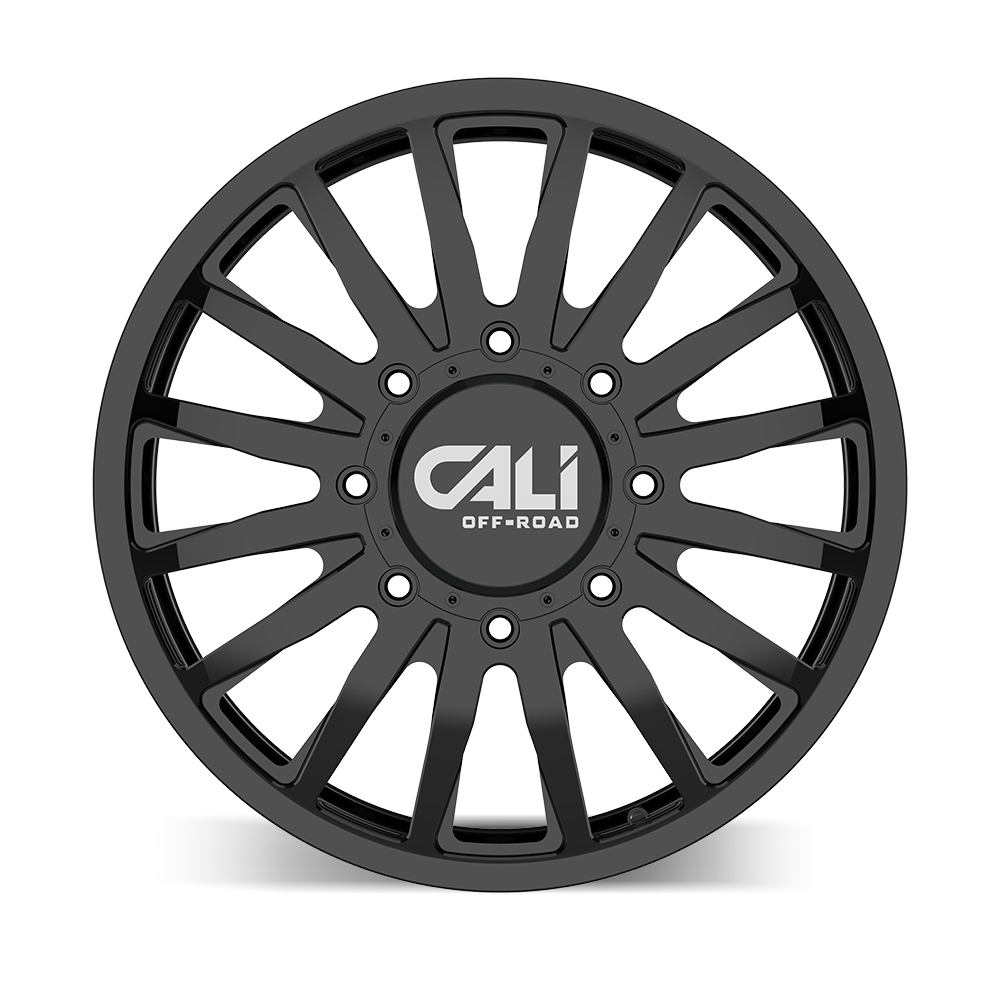 Cali OffxRoad Summit Dually 9110D Gloss Black 22x8.25 8x165.1 115mm 121.3mm