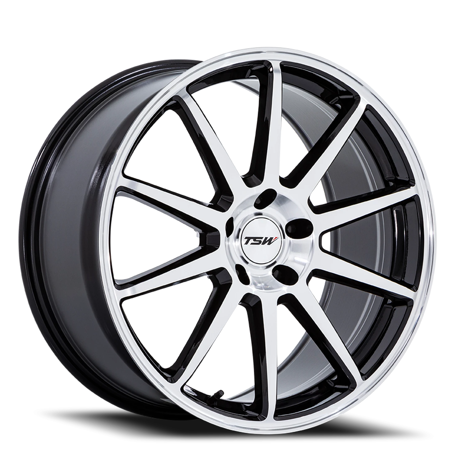 TSW Canard TW004 19x8.5" 5x114.3mm 72.56mm CB +35mm Gloss Black Machined Face