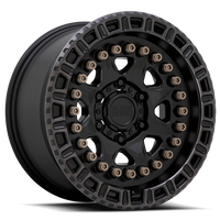Black Rhino Carbine 17x8.5" 6x120mm 67.1mm CB +10mm Matte Black Machine Tinted Ring-Bronze Bolts