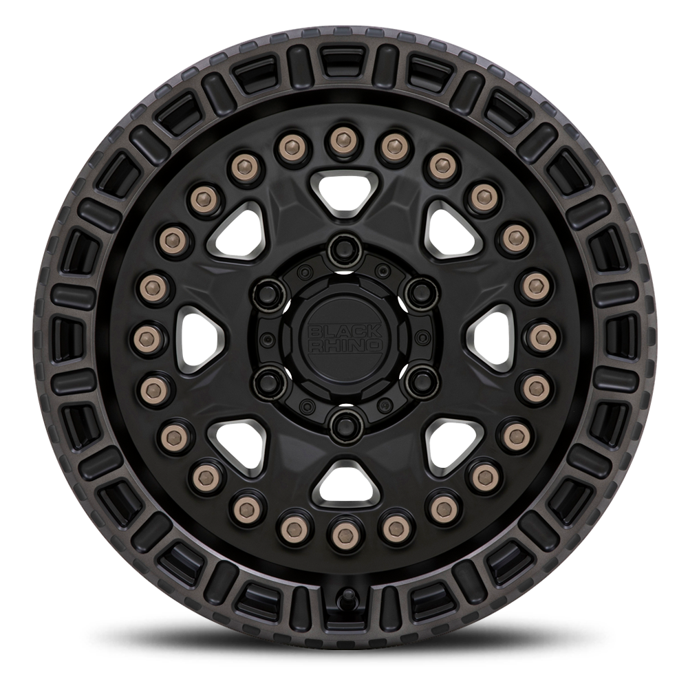 Black Rhino Carbine 17x8.5" 6x114.3mm 76.1mm CB 0mm Matte Black Machine Tinted Ring-Bronze Bolts
