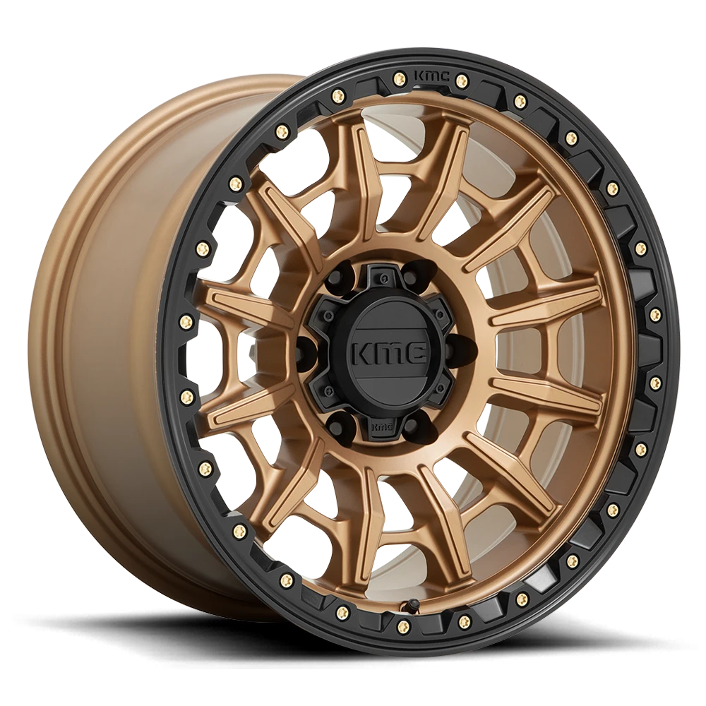 KMC Carnage 17x9" 6x139.7mm 106.1mm CB 0mm Matte Bronze Black Lip