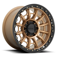 KMC Carnage 17x9" 6x139.7mm 106.1mm CB 0mm Matte Bronze Black Lip
