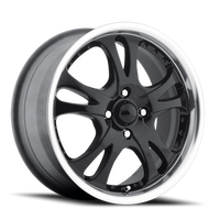 American Racing Casino 17x7.5" 4x100mm 72.56mm CB +45mm Gloss Black Machined Lip