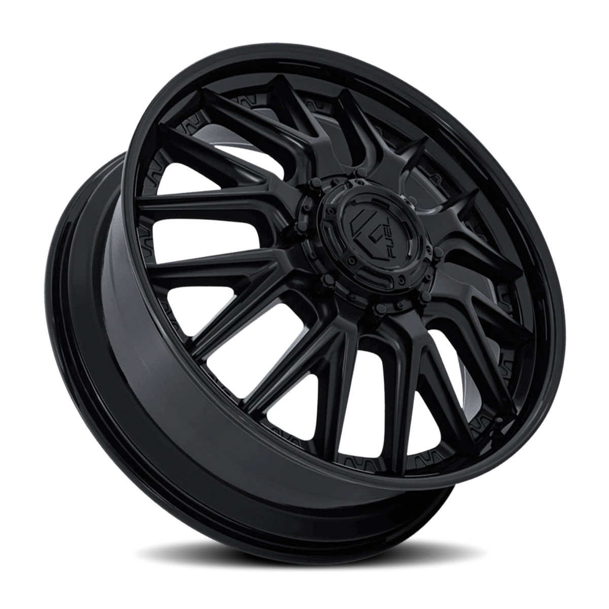 Fuel Catalyst Dually 24x8.25 +105 8x200mm 142mm Matte Black Gloss Black Lip