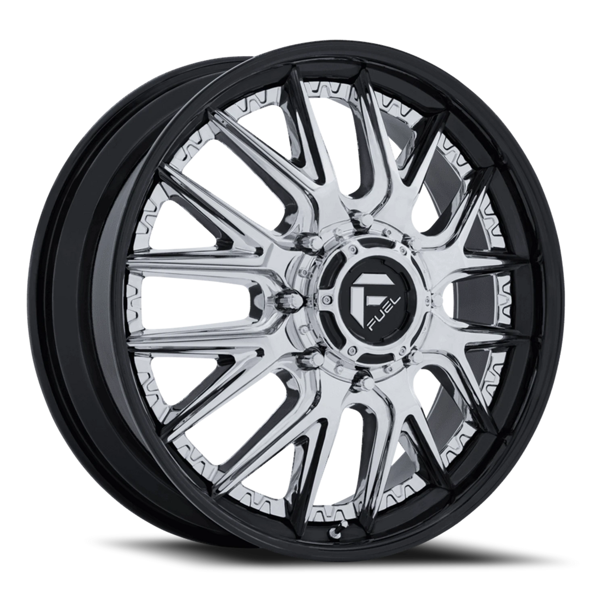 Fuel Catalyst Dually 22x8.25 +105 8x210mm 154.3mm Chrome Gloss Black Lip