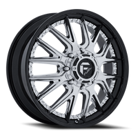 Fuel Catalyst Dually 22x8.25 +105 8x210mm 154.3mm Chrome Gloss Black Lip