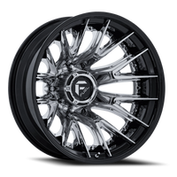 Fuel Catalyst Dually 20x8.25 -202 8x200mm 142mm Chrome Gloss Black Lip