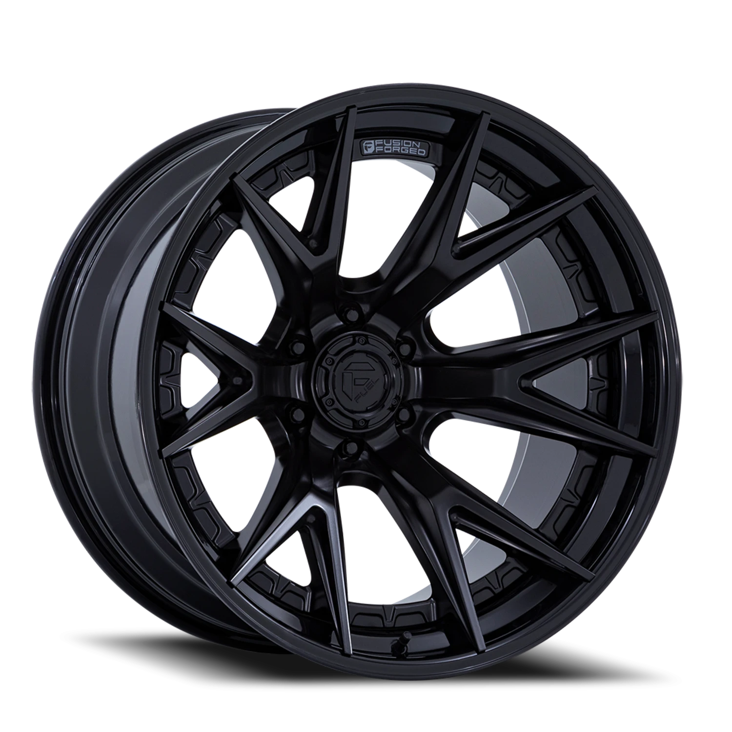 Fuel Catalyst 22x10" 6x139.7mm 106.1mm CB -18mm Matte Black Gloss Black Lip