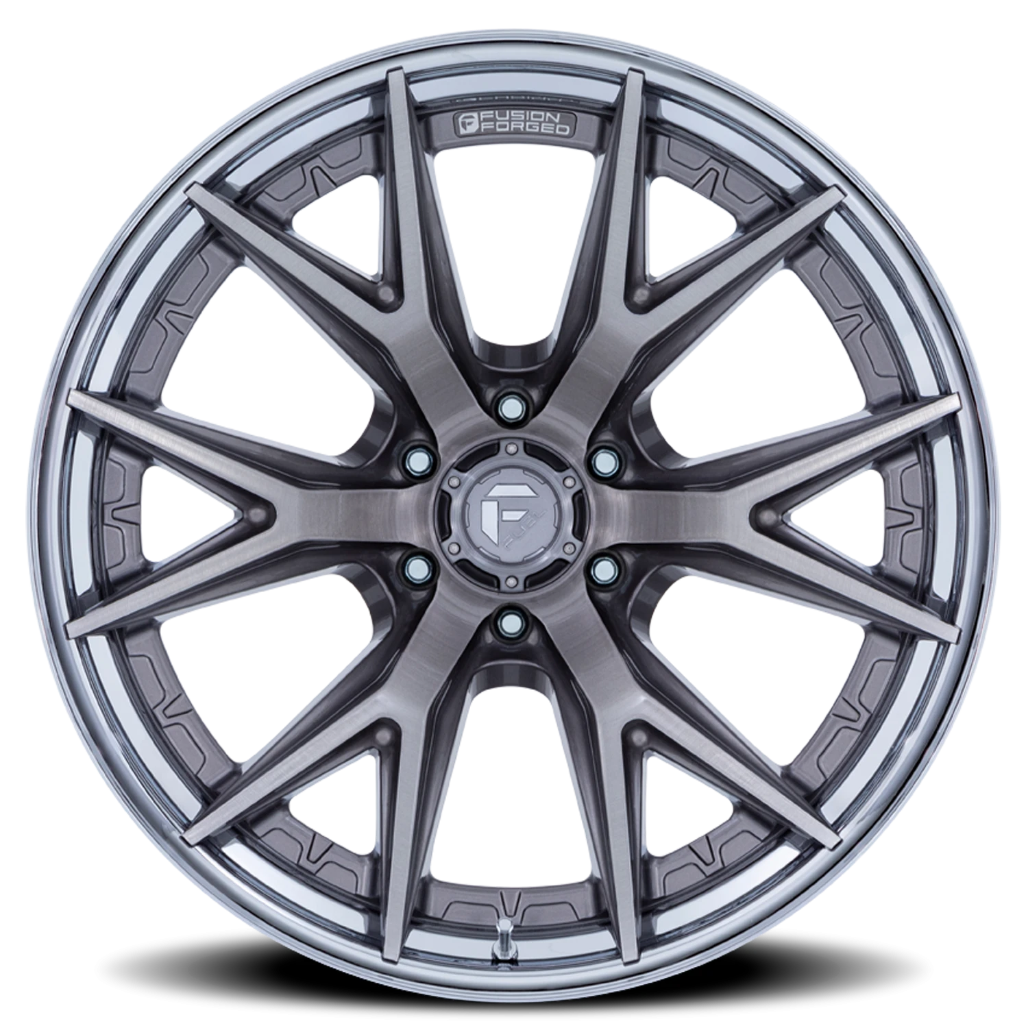 Fuel Catalyst 20x10" 6x135mm 87.1mm CB -18mm Platinum Chrome Lip