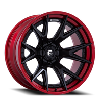 Fuel Catalyst 22x10" 8x165.1mm 125.1mm CB -18mm Matte Black Candy Red Lip