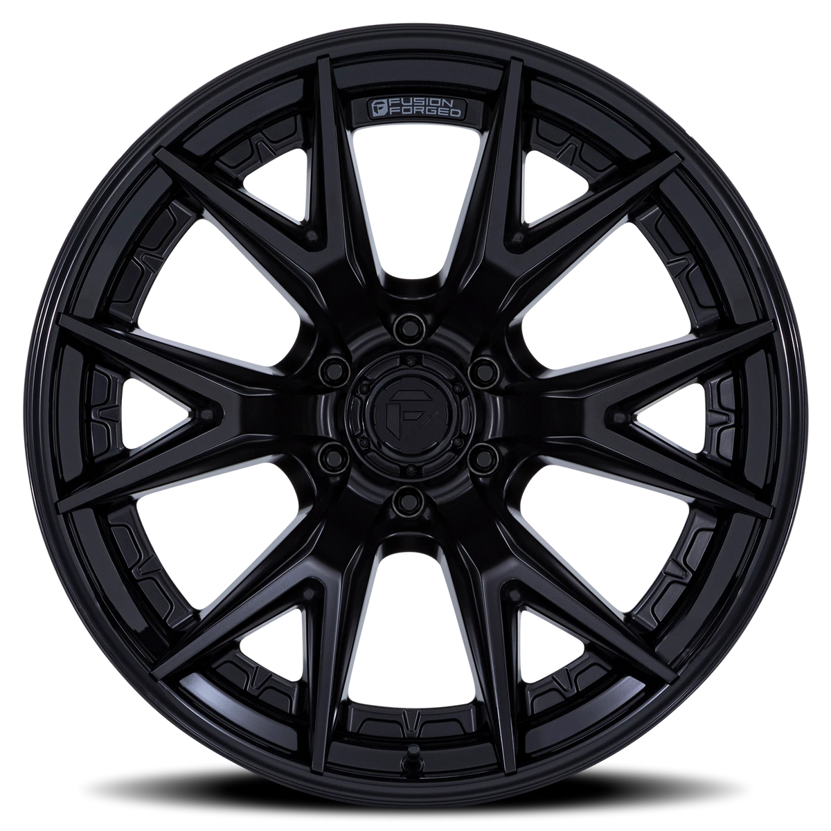 Fuel Catalyst 24x12 -44 8x180mm 124.2mm Matte Black Gloss Black Lip