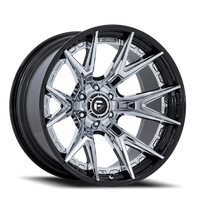 Fuel Catalyst 24x12" 8x165.1mm 125.1mm CB -44mm Chrome Gloss Black Lip