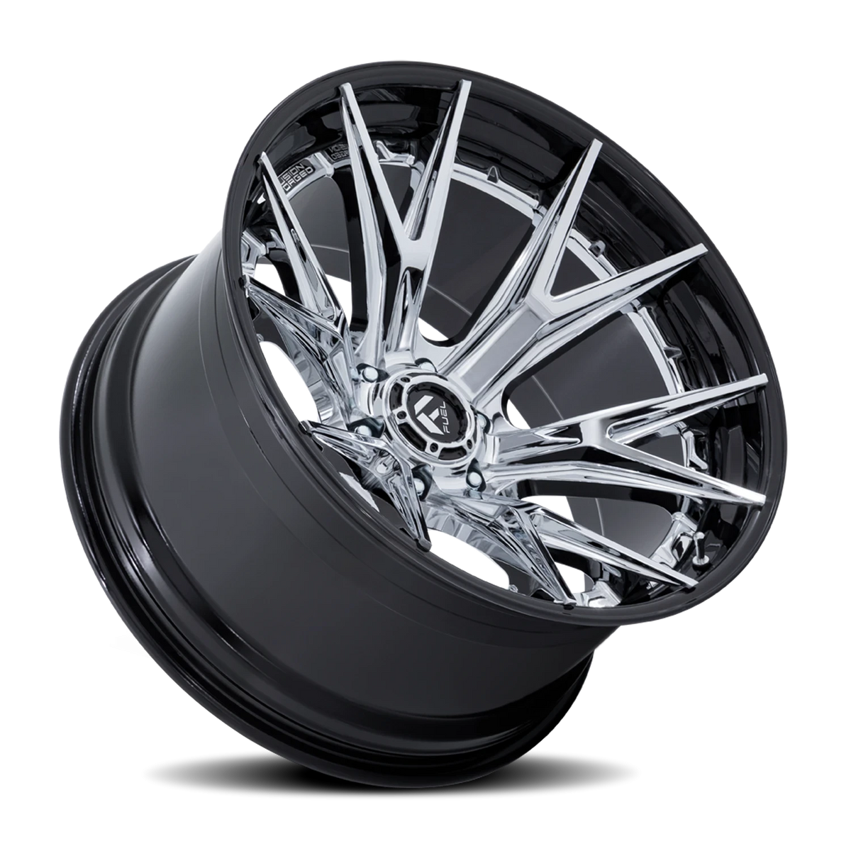 Fuel Catalyst 20x10 -18 8x165.1mm 125.1mm Chrome Gloss Black Lip