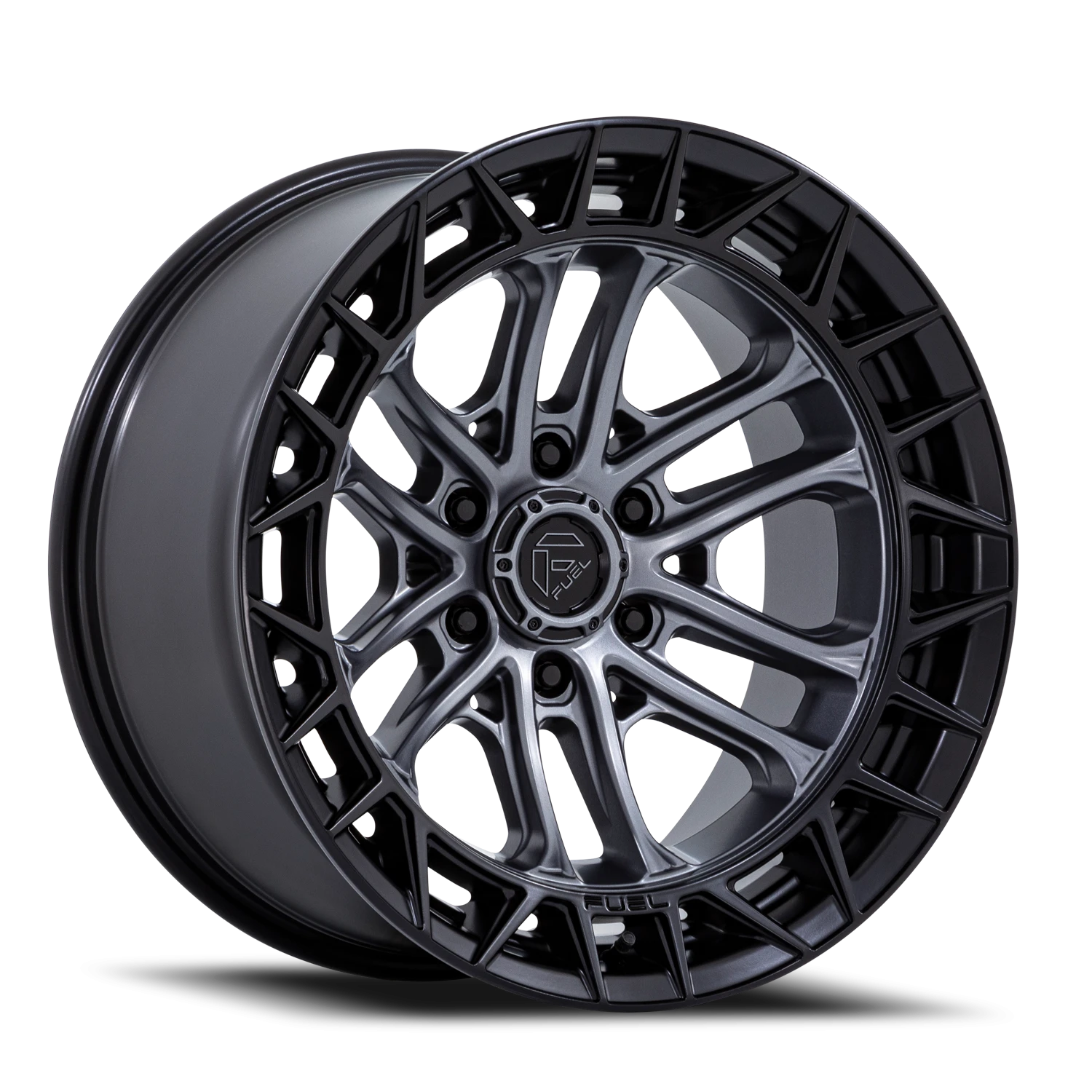 Fuel Celsius 20x9" 6x135mm 87.1mm CB +1mm Matte Gunmetal Matte Black Lip