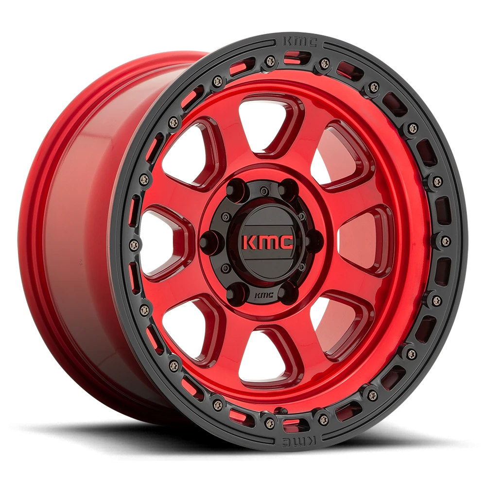KMC Chase 18x9" 8x170mm 125.1mm CB 0mm Candy Red Black Lip