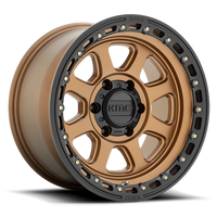 KMC Chase 17x9" 5x127mm 71.5mm CB -12mm Matte Bronze Black Lip