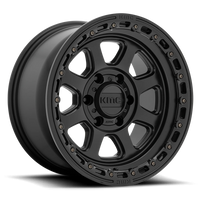 KMC Chase 20x9" 6x139.7mm 106.1mm CB 0mm Satin Black Gloss Black Lip