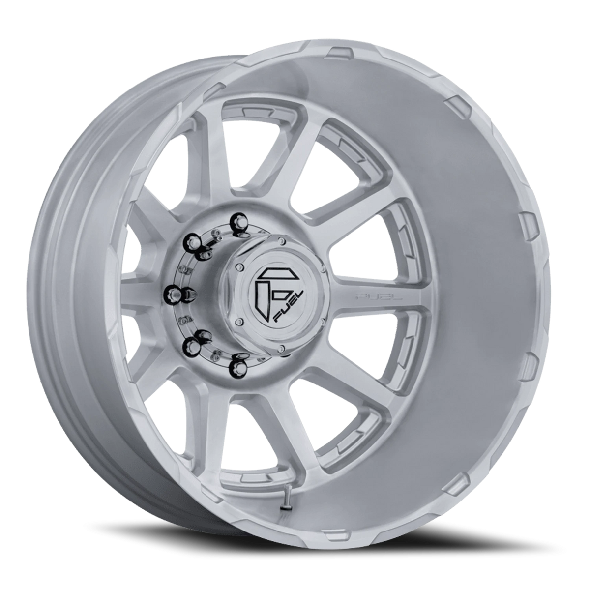 Fuel Circuit Dually 22x8.25 -202 8x200mm 142mm Gloss Silver Machined Face