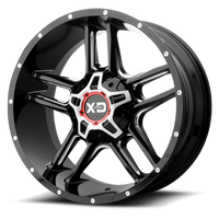 XD Series Clamp 20x9" 8x180mm 124.2mm CB +18mm Gloss Black Milled