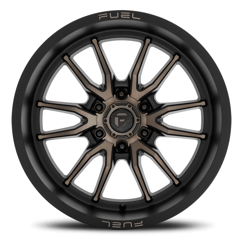 Fuel Clash 6 20x9" 8x180mm 124.2mm CB +20mm Matte Black Double Dark Tint