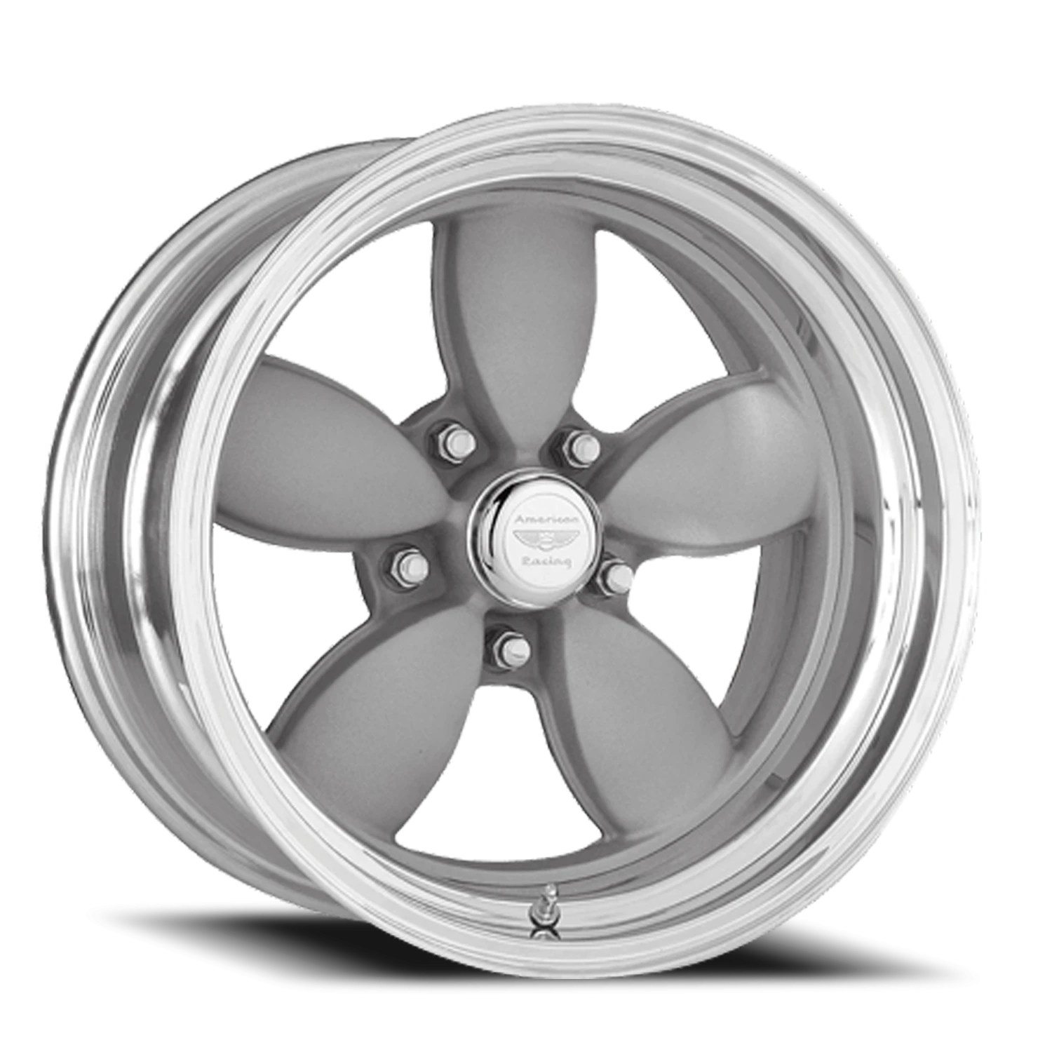 American Racing Classic 200S 15x7" 5x120.65mm 83.06mm CB 0mm Mag Gray Polished Barrel
