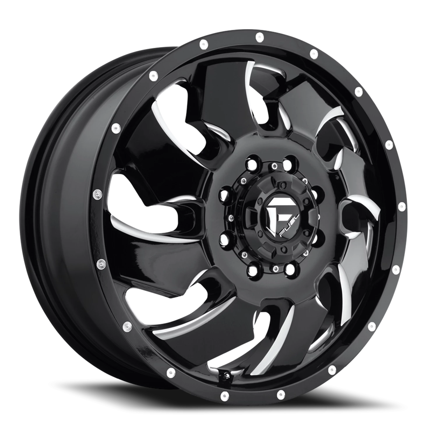 Fuel Cleaver Dually 20x8.3" 8x200mm 142mm CB +105mm Gloss Black Milled