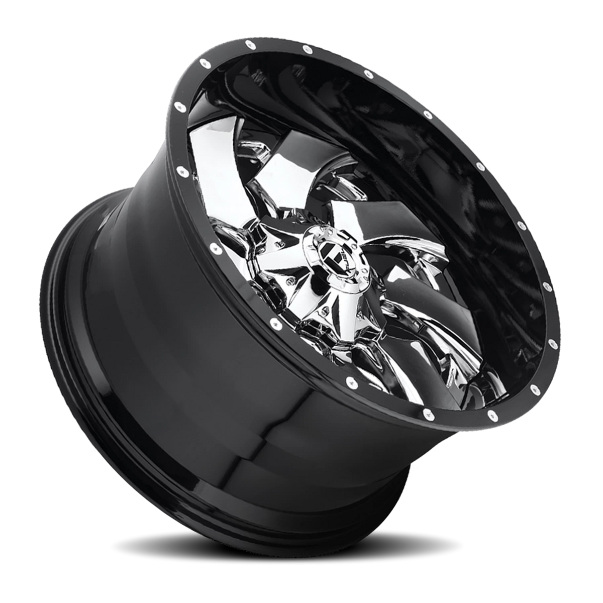 Fuel Cleaver 20x10 -19 8x180mm 124.2mm Chrome Gloss Black Lip