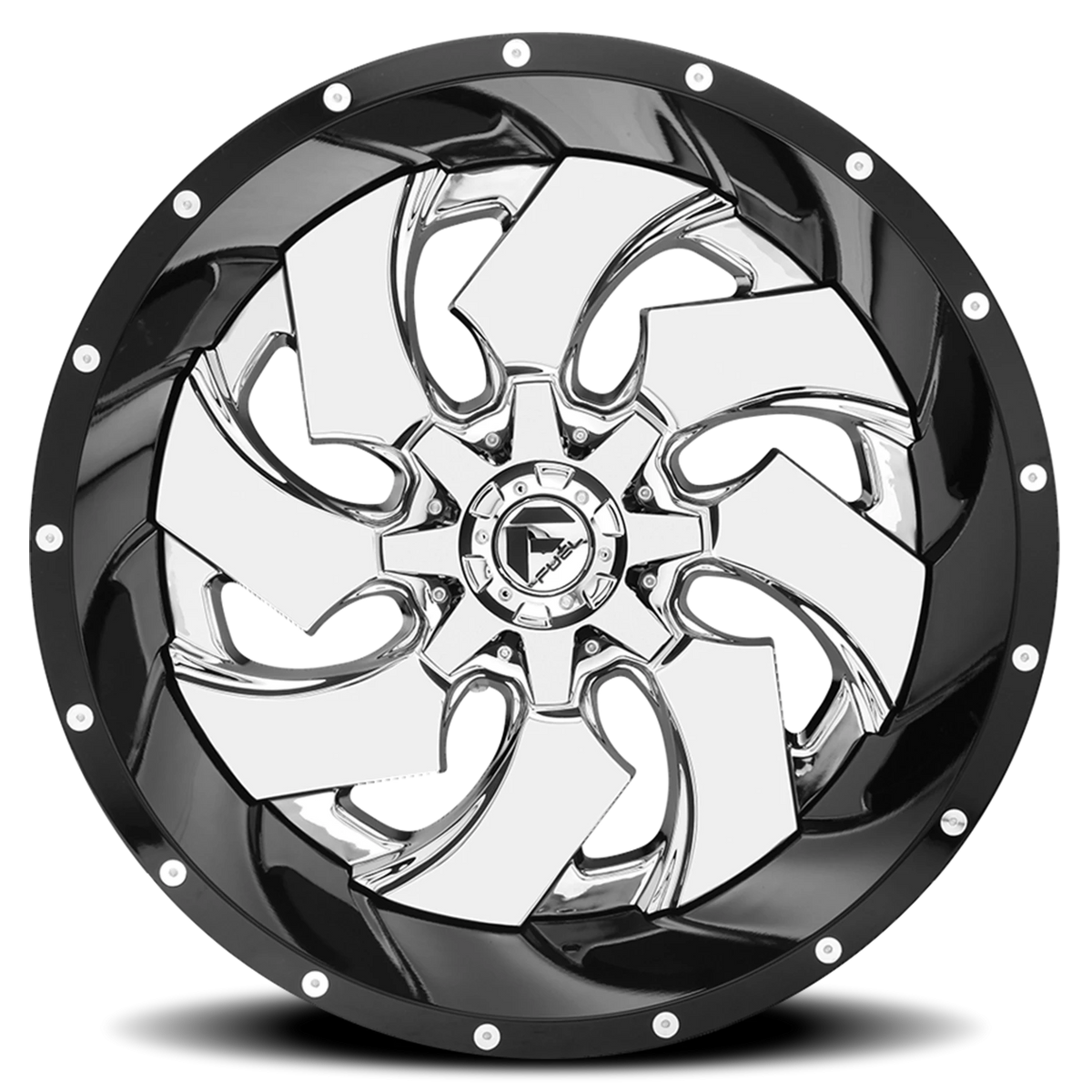 Fuel Cleaver 20x9 +20 8x170mm 125.1mm Chrome Gloss Black Lip