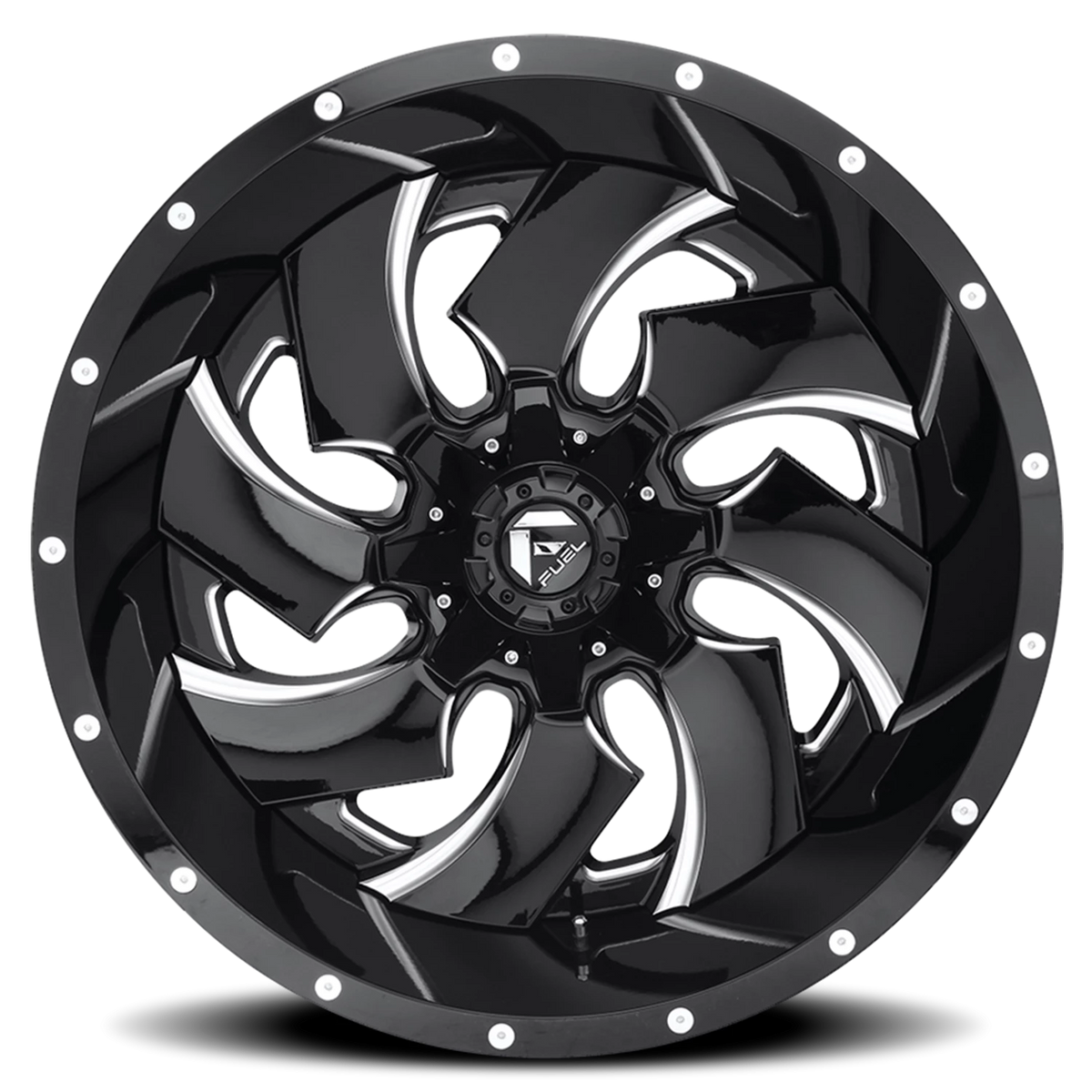 Fuel Cleaver 22x12 -44 8x165.1mm 125.2mm Gloss Black Milled