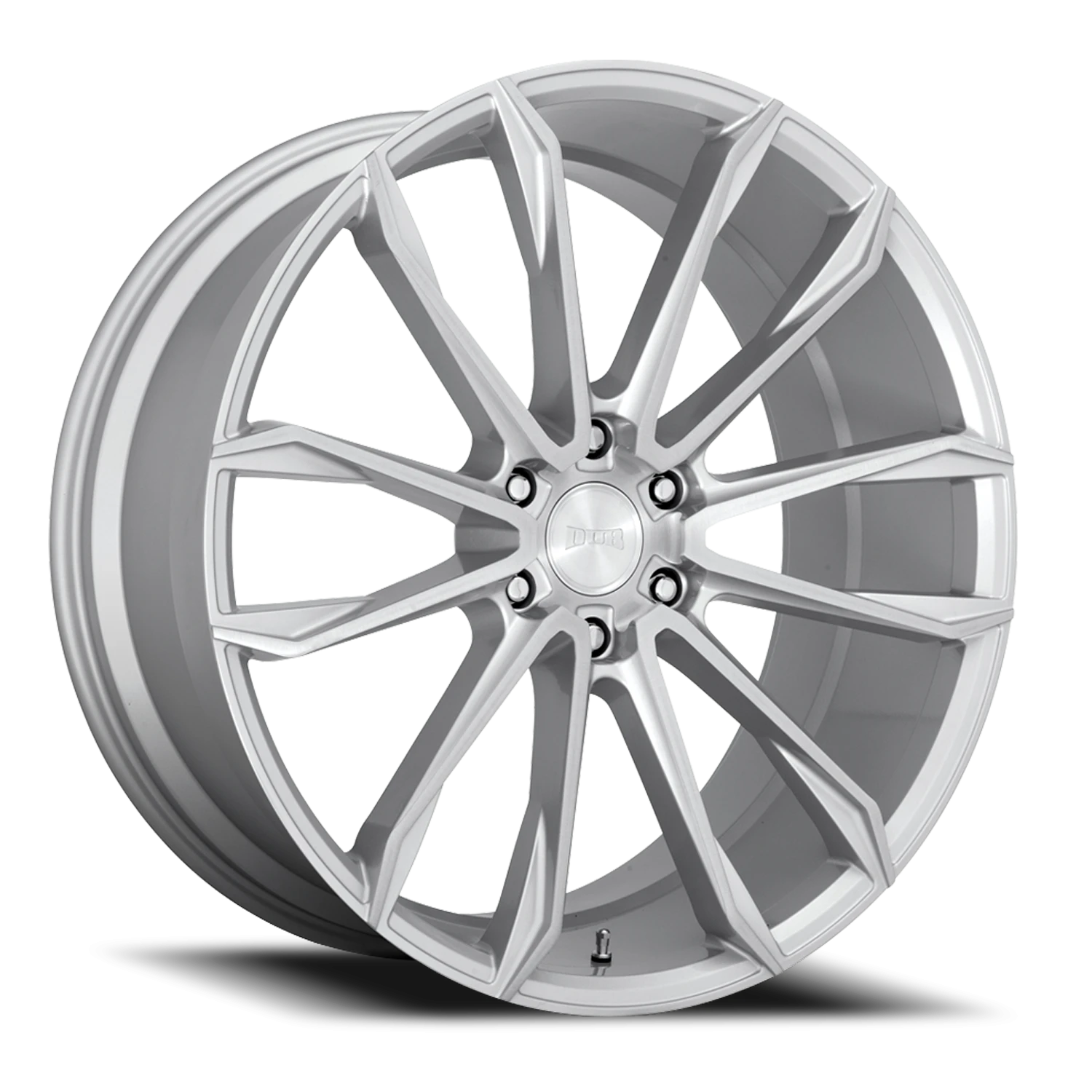 DUB Clout 24x10" 6x135mm 87.1mm CB +30mm Gloss Silver Brushed