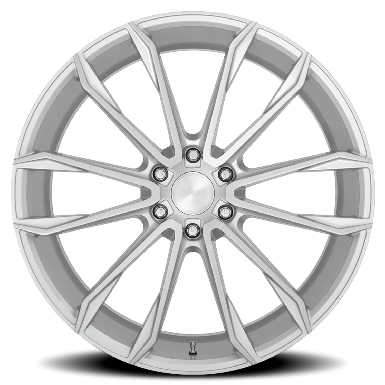 DUB Clout 24x10" 6x135mm 87.1mm CB +30mm Gloss Silver Brushed