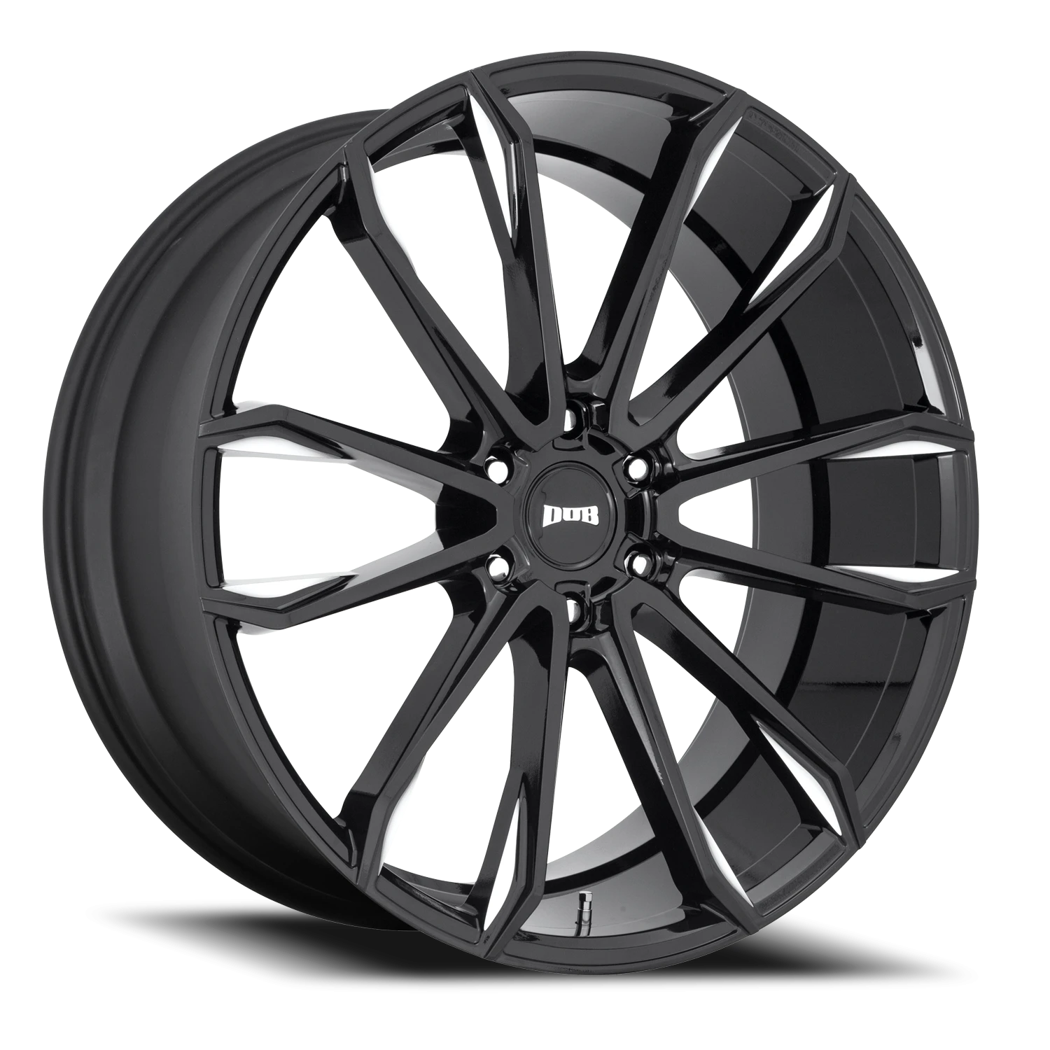DUB Clout 24x10" 6x135mm 87.1mm CB +30mm Gloss Black Milled