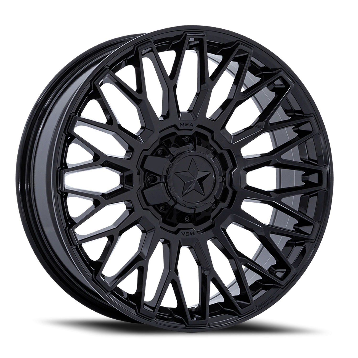 MSA Clubber 20x7" 4x137mm 110.1mm CB 0mm Gloss Black