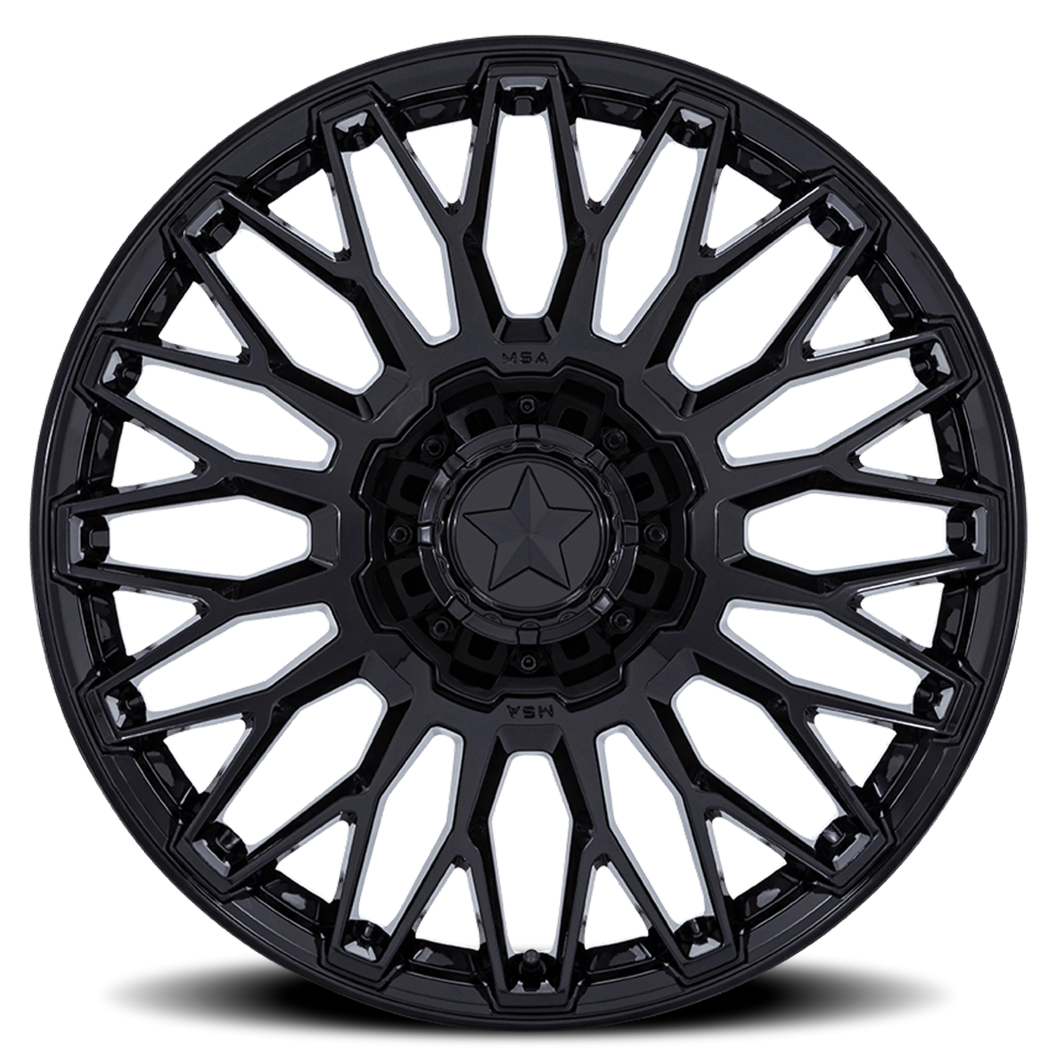 MSA Clubber 20x7" 4x137mm 110.1mm CB 0mm Gloss Black