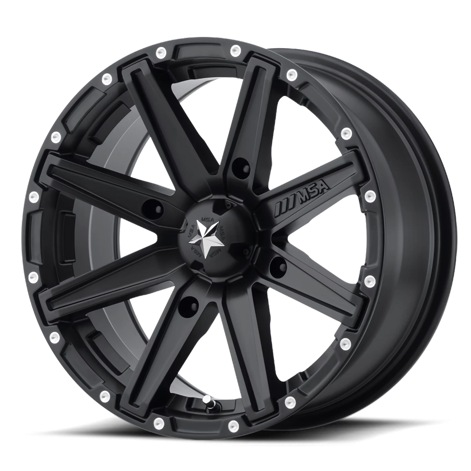 MSA Clutch 15x7" 4x156mm 132mm CB 0mm Satin Black