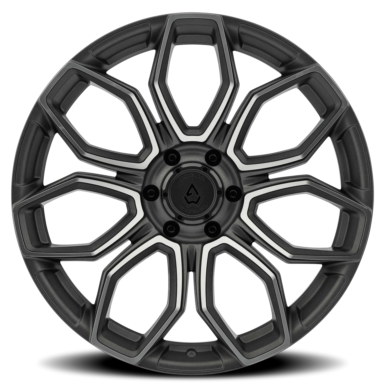 Arena Cobra 20x10" 6x139.7mm 106.1mm CB -18mm Gloss Glossy Black Brushed DDT Face Clear