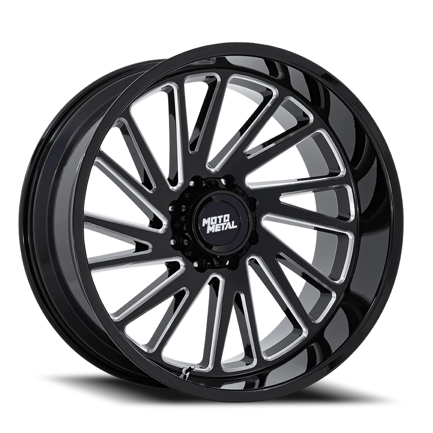 Moto Metal Combat 22x12" 8x165.1mm 125.1mm CB -44mm Gloss Black Milled