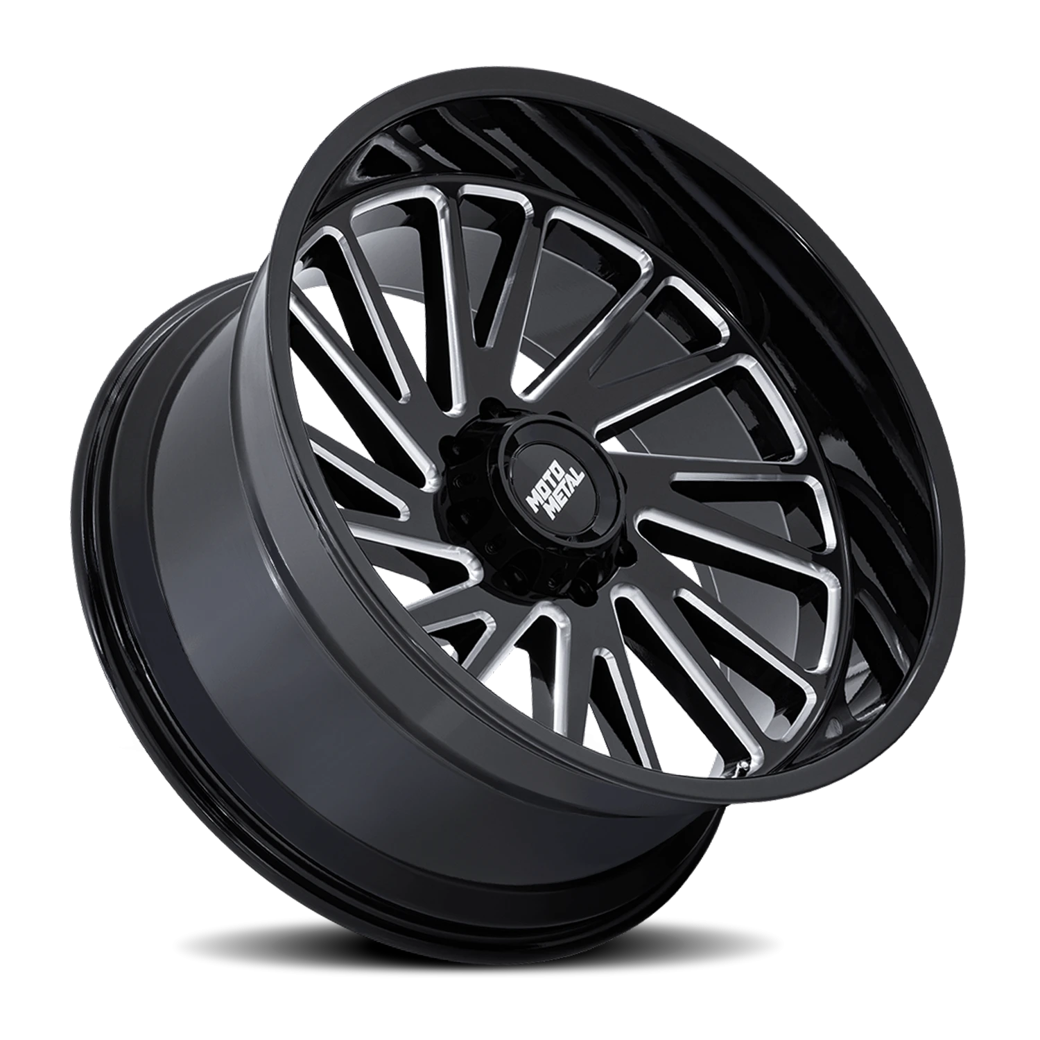 Moto Metal Combat 22x12" 8x165.1mm 125.1mm CB -44mm Gloss Black Milled