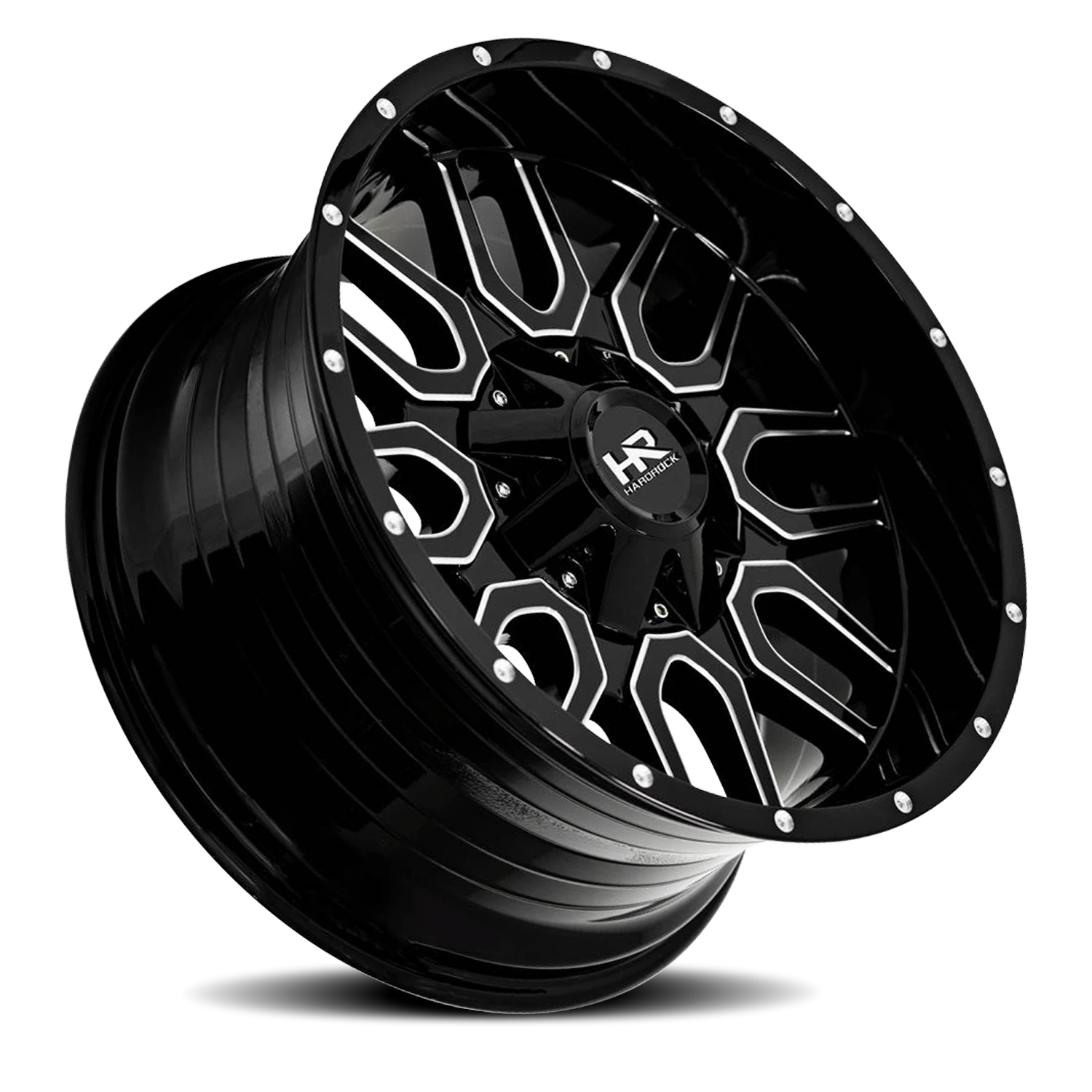 Hardrock Offroad Commander H709 20x10" 6x135mm 108mm CB -19mm Gloss Black Milled