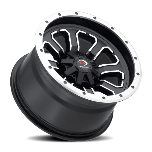 Vision 548 12x8 -10 4x101.6mm 74.6mm Matte Black Machined Face