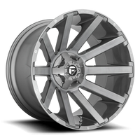 Fuel Contra Platinum 20x10" 6x135mm 106.1mm CB -19mm Brushed Gunmetal Clear Tint