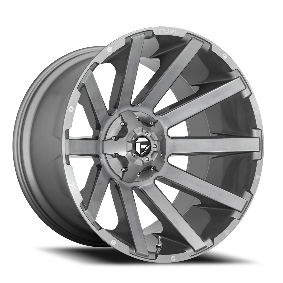 Fuel Contra Platinum 24x12 -44 5x127mm 87.1mm Brushed Gunmetal Clear Tint