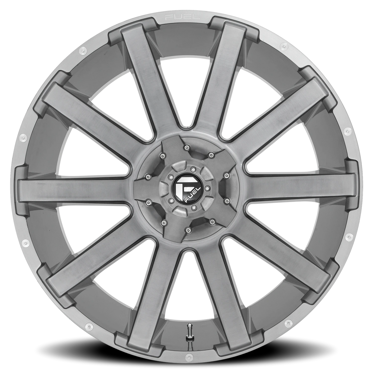 Fuel Contra Platinum 24x14 -75 5x127mm 87.1mm Brushed Gunmetal Clear Tint