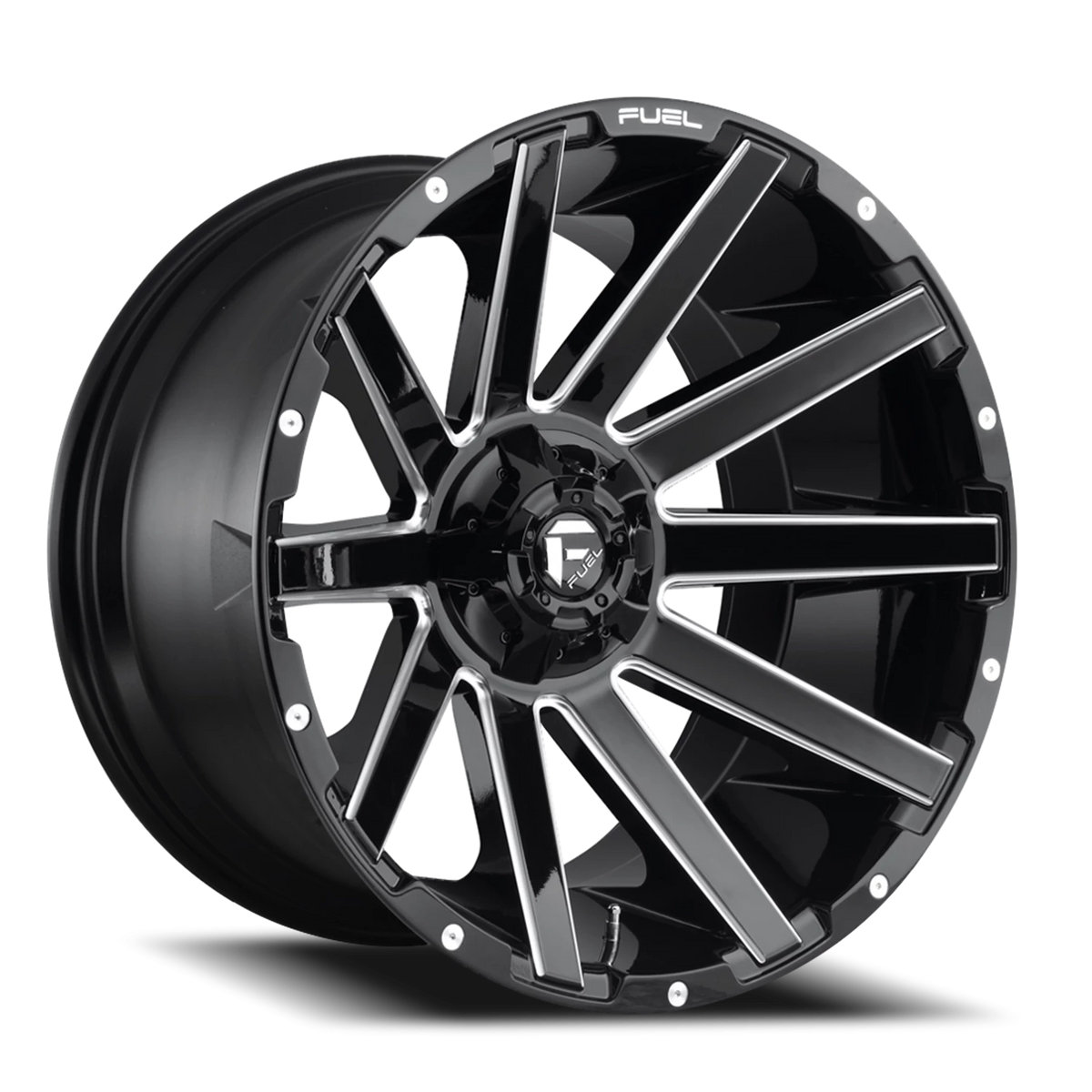 Fuel Contra 24x12 -44 5x139.7mm 110.3mm Gloss Black Milled