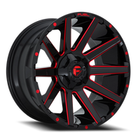 Fuel Contra 20x10" 5x114.3mm 78.1mm CB -18mm Gloss Red Milled