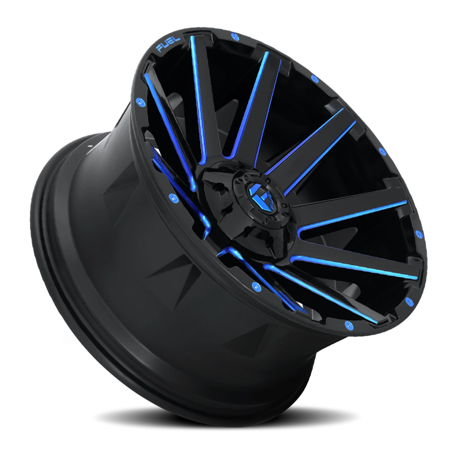 Fuel Contra 20x9" 6x135mm 106.1mm CB +2mm Gloss Blue Milled