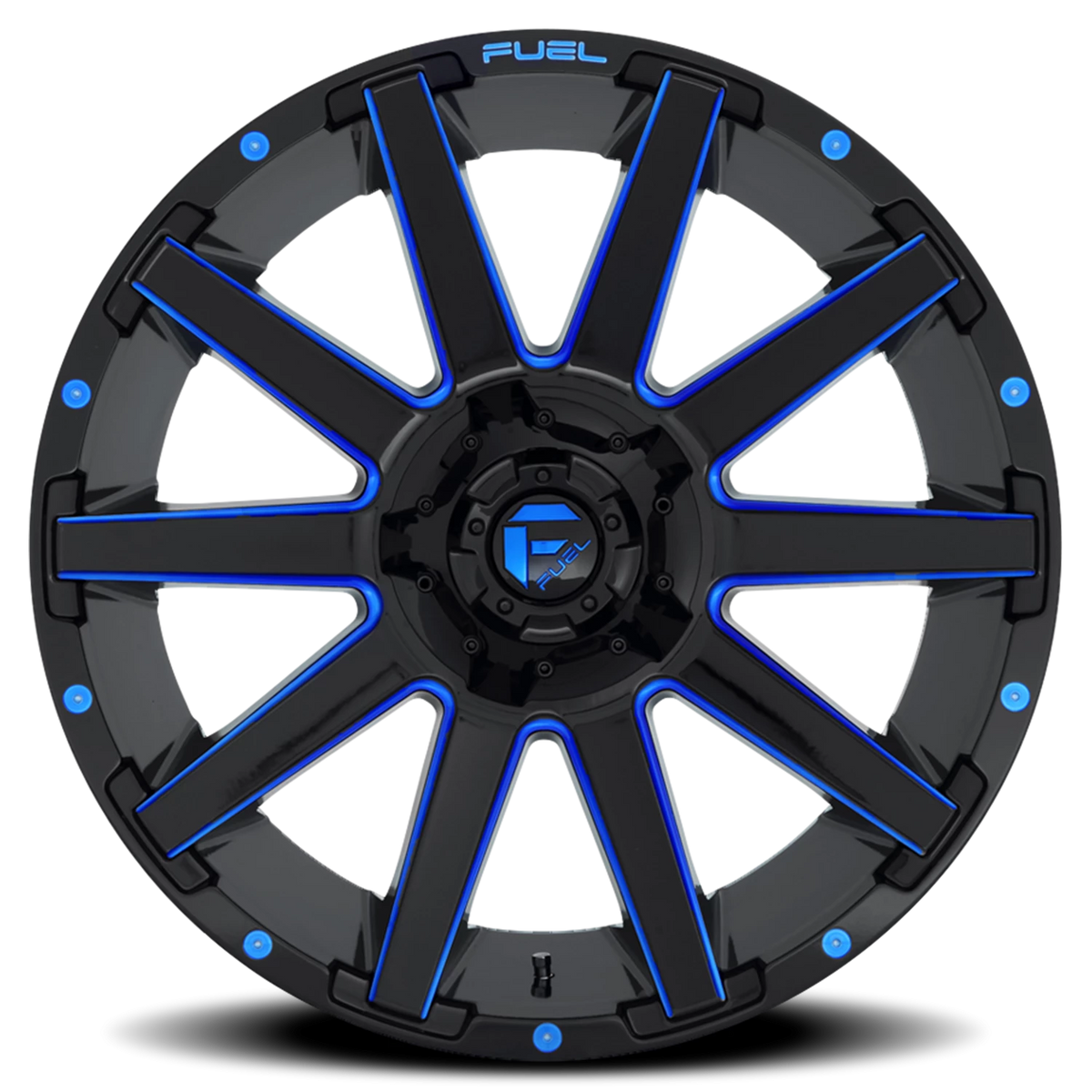 Fuel Contra 20x10 -18 8x180mm 124.3mm Gloss Blue Milled