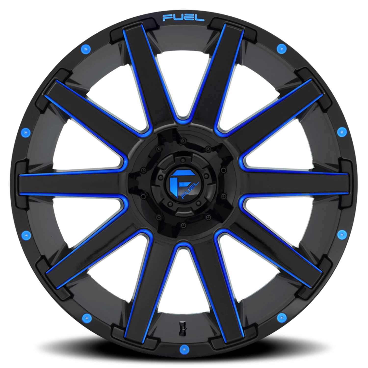 Fuel Contra 20x10" 6x135mm 106.1mm CB -19mm Gloss Blue Milled
